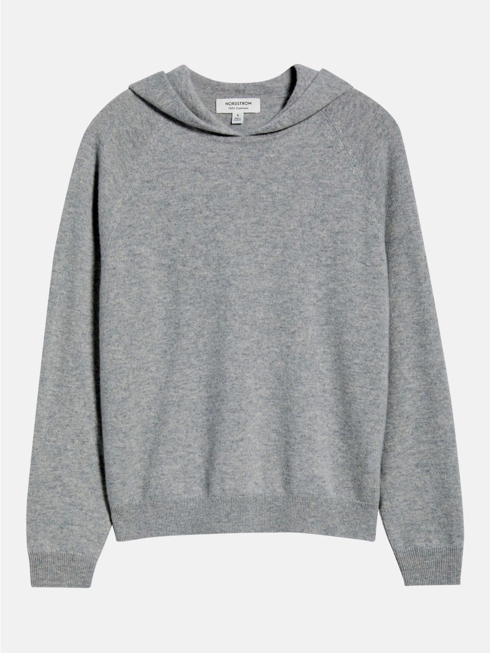 NWT$228 Nordstrom Signature 💯 Cashmere Sweater pullover Hoodie, S, Small